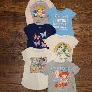 Girls 5t, 5 and 6 tee shirt bundle
